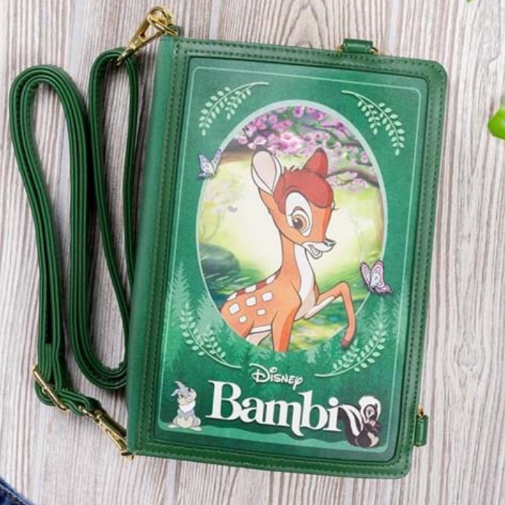 Loungefly Disney Classic Books Bambi Convertible Crossbody Bag